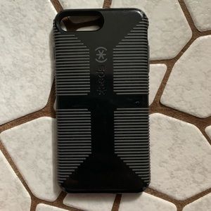 Black & gray Speck candy shell grip iPhone case